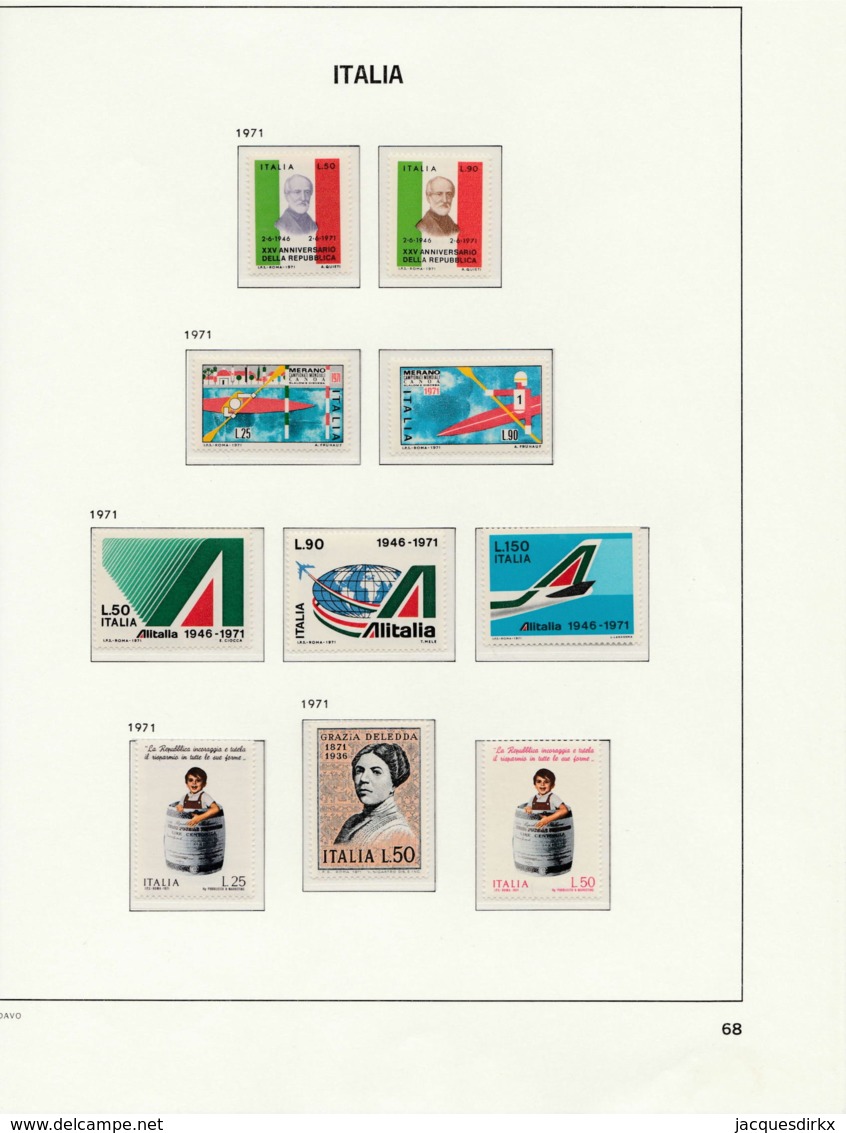 Itay    .   Page With Stamps     .   **    .    MNH     .   /   .   Neuf SANS Charniere - 1971-80:  Nuovi