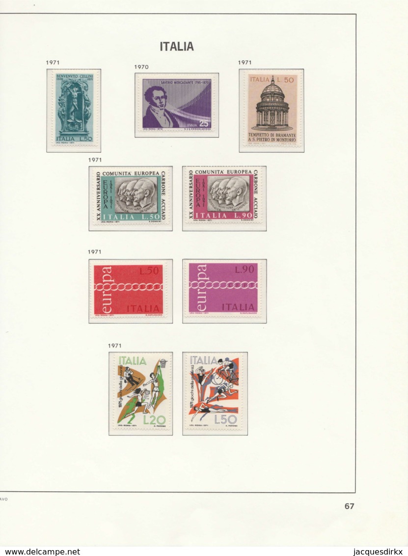 Itay    .   Page With Stamps     .   **    .    MNH     .   /   .   Neuf SANS Charniere - 1971-80: Nieuw/plakker