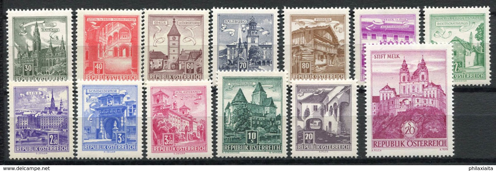 Austria 1962 Mi. 1111-1120 Nuovo ** 100% Monumenti, Costruzione - Nuovi