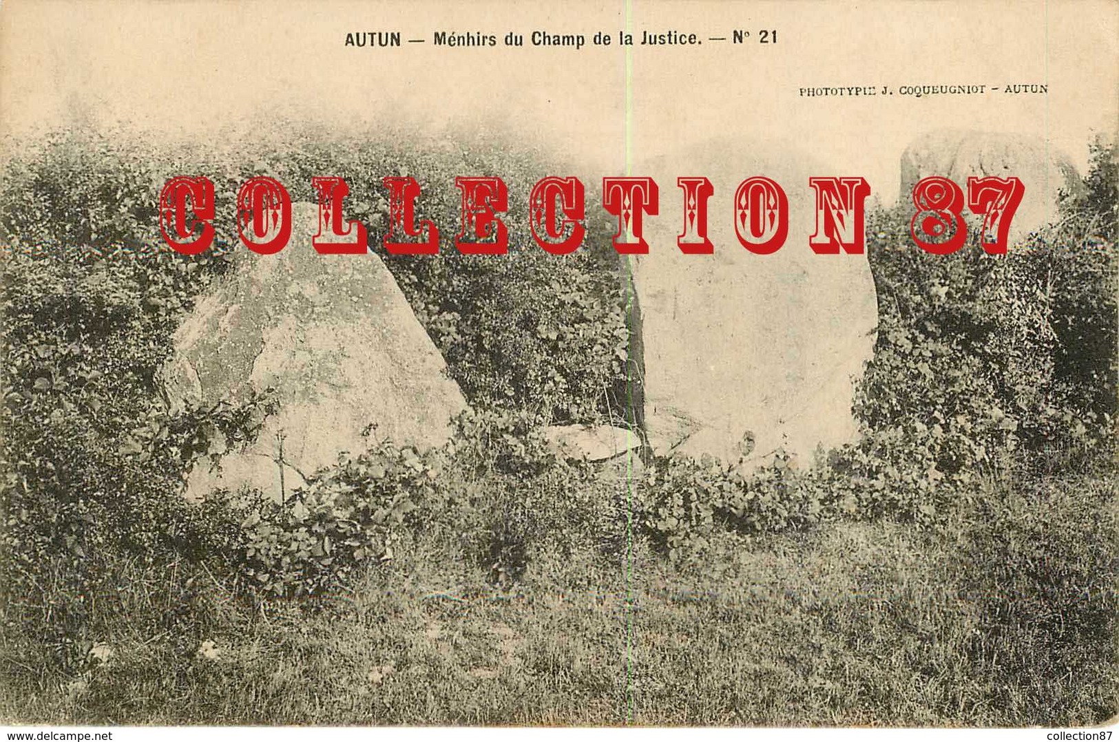 RARE ☺♦♦ MENHIRS Du CHAMP De La JUSTICE à AUTUN - MEGALITHE < PIERRE MEGALITHIQUE - Dolmen & Menhirs