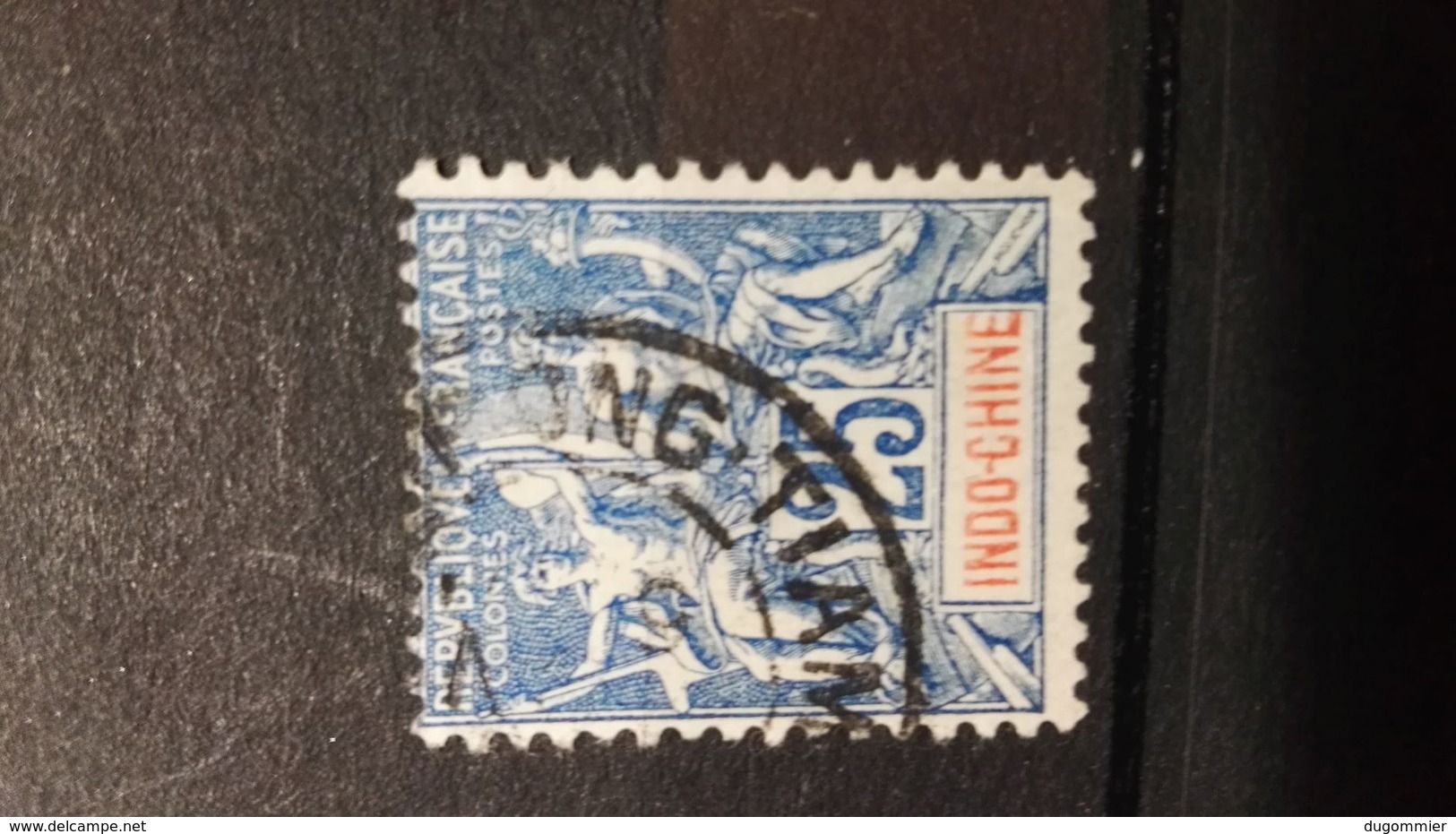 INDOCHINE Type Groupe 25c Bleu Yv 20 - Used Stamps