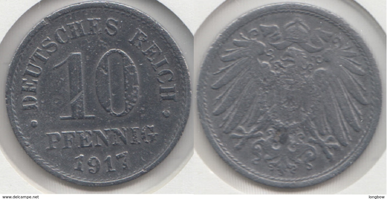 Germania Empire 10 Pfennig 1917 Km#26 - Used - 10 Pfennig