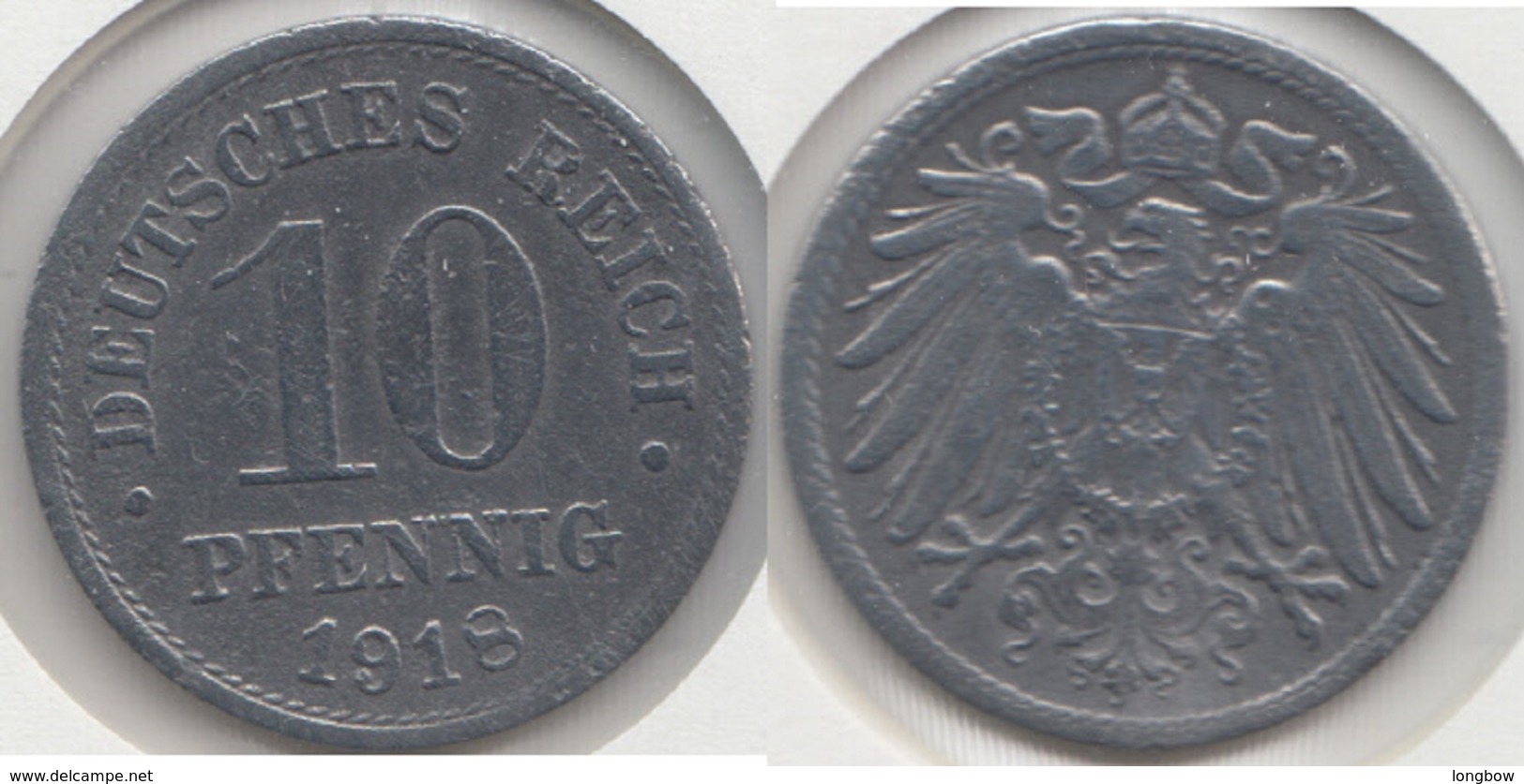 Germania Empire 10 Pfennig 1918 Km#26 - Used - 10 Pfennig