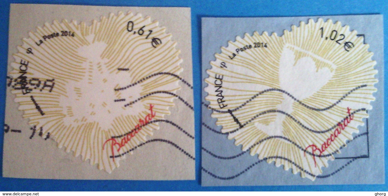 France 2014: Saint-Valentin, Coeur Baccarat N° 939 à 940 Oblitéré - Autres & Non Classés
