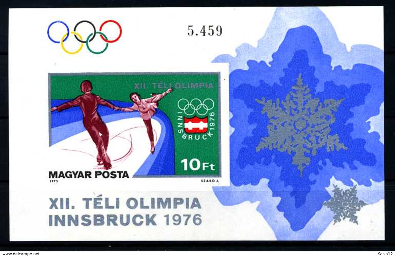 E09455)Olympia 76, Ungarn Bl 116 B** - Inverno1976: Innsbruck