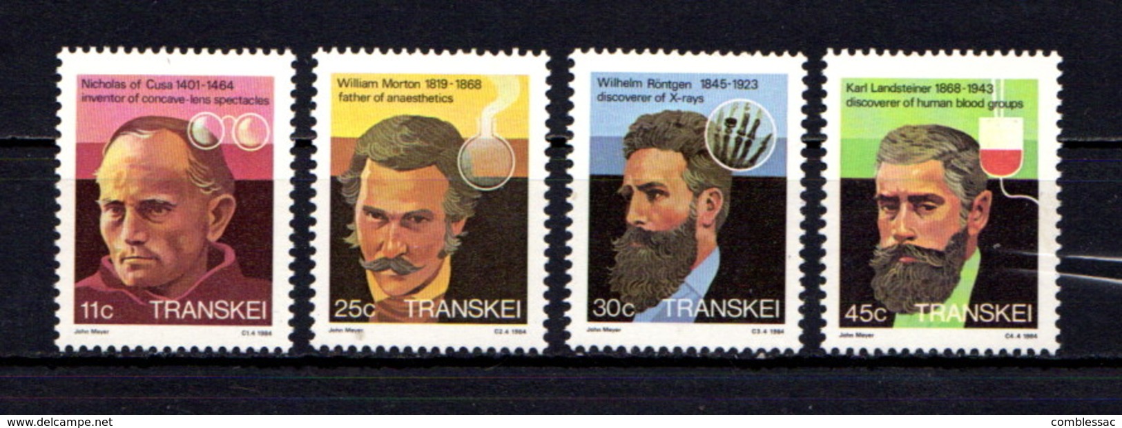 TRANSKEI    1984    Celeborities  Of  Medicine    Set  Of  4    MH - Transkei