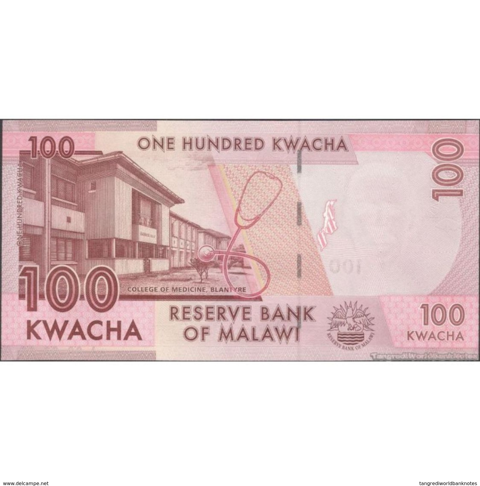 TWN - MALAWI 65b - 100 Kwacha 1.1.2016 Prefix AX UNC - Malawi