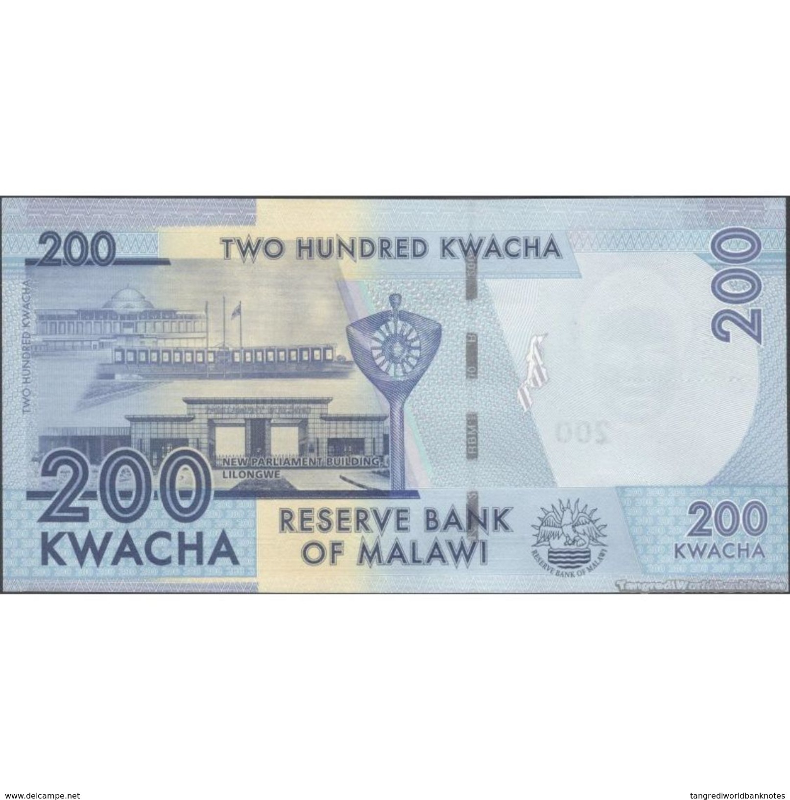 TWN - MALAWI 65A - 200 Kwacha 1.1.2016 Prefix AK UNC - Malawi