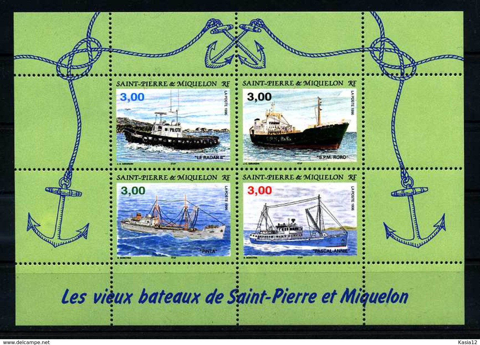 E14673)Schiffe, St. Pierre & Miquelon Bl 4 - Ships
