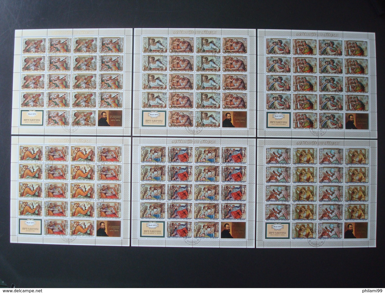 BURUNDI 11 SETS In 45 FULL / PARTIAL SHEETS 9 SCANS / USED O/w FAUNA FOOTBALL CHRISTMAS - Verzamelingen