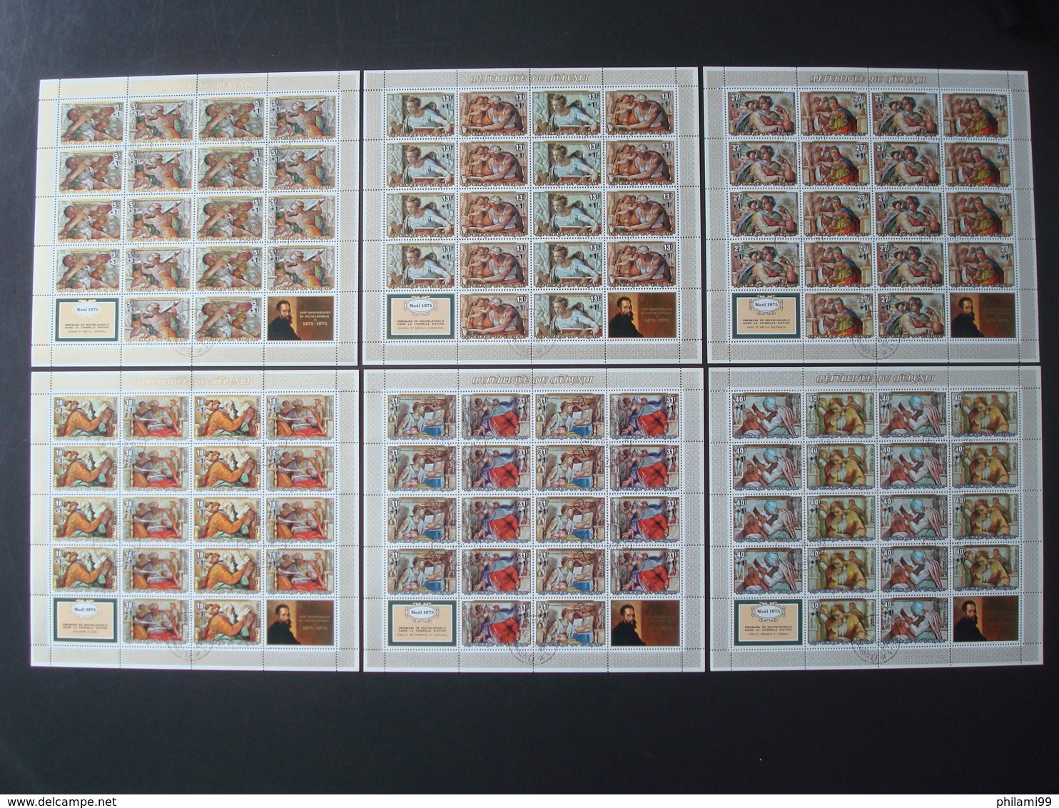 BURUNDI 11 SETS In 45 FULL / PARTIAL SHEETS 9 SCANS / USED O/w FAUNA FOOTBALL CHRISTMAS - Colecciones