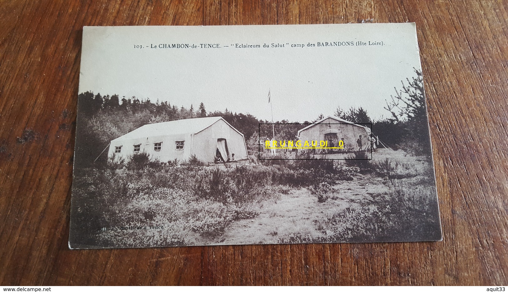 C P Neuve FRANCE CHAMBON DE TENCE ECLAIREURS DU SALUTS CAMP DES BARANDONS - Le Chambon-sur-Lignon