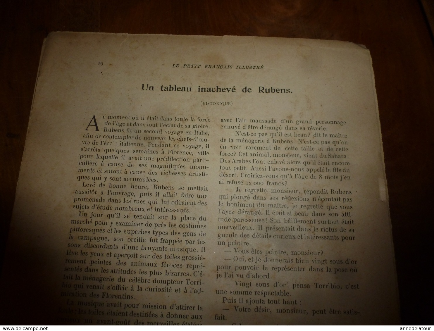 1903 LE PETIT FRANÇAIS ILLUSTRÉ : Un Tableu Inachevé De Rubens, Etc - Autres & Non Classés