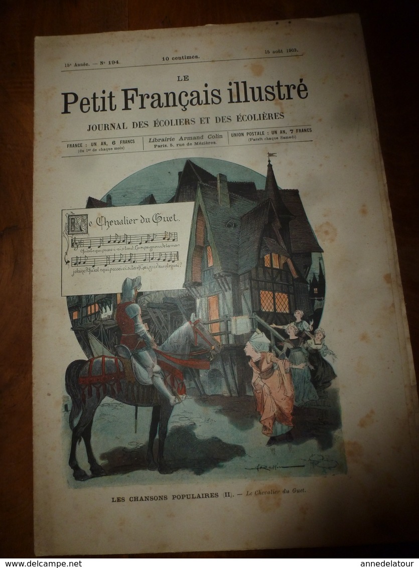 1903 LE PETIT FRANÇAIS ILLUSTRÉ : Chanson Du Chevalier Du Guet; Le Roi-de-Rats ; Remède Contre La Paresse ;BULGARIE;etc - Autres & Non Classés