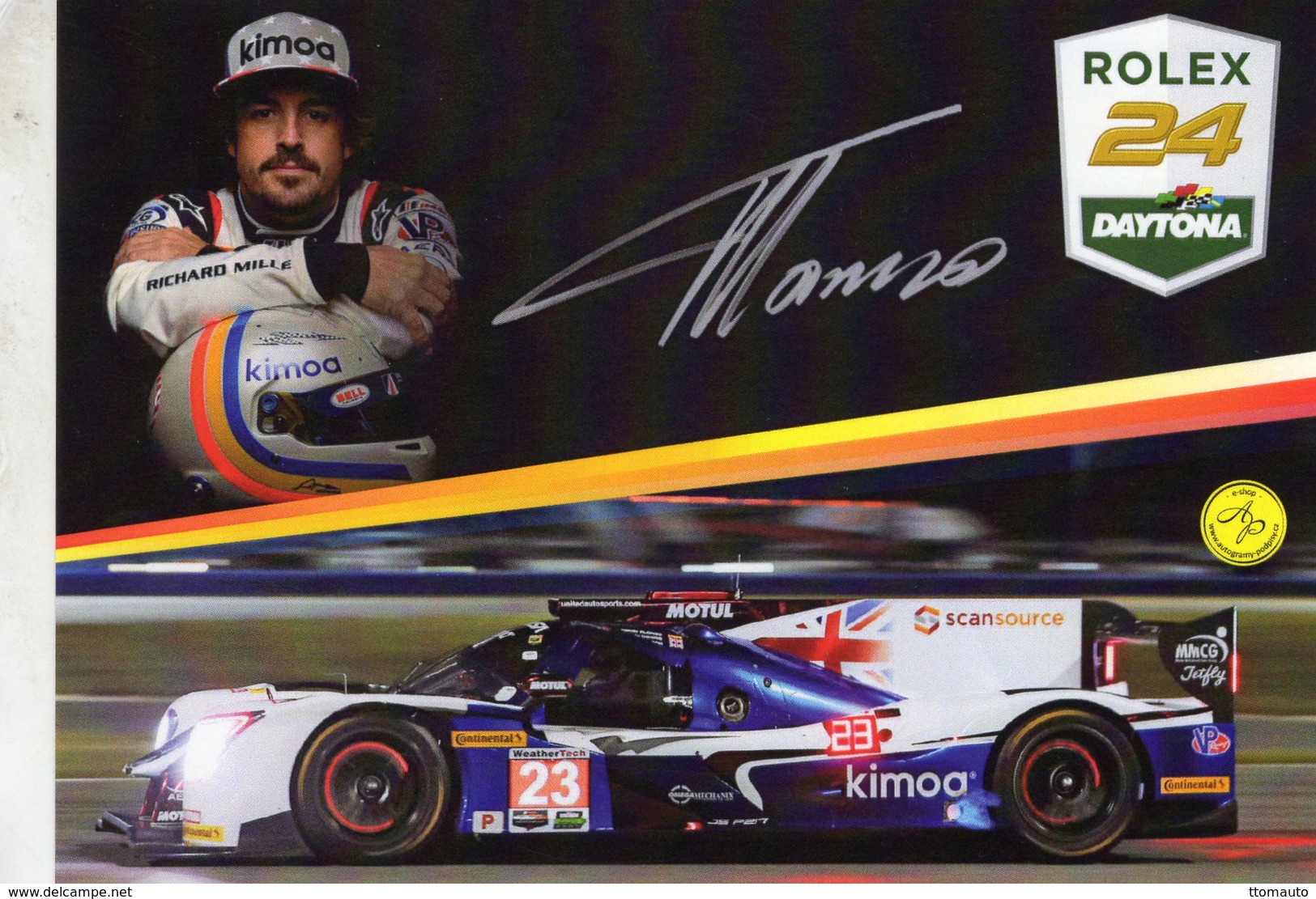 Fernando Alonso  -  Ligier  -   Daytona 24 Hours 2018  -  Carte Postale Promo - Le Mans