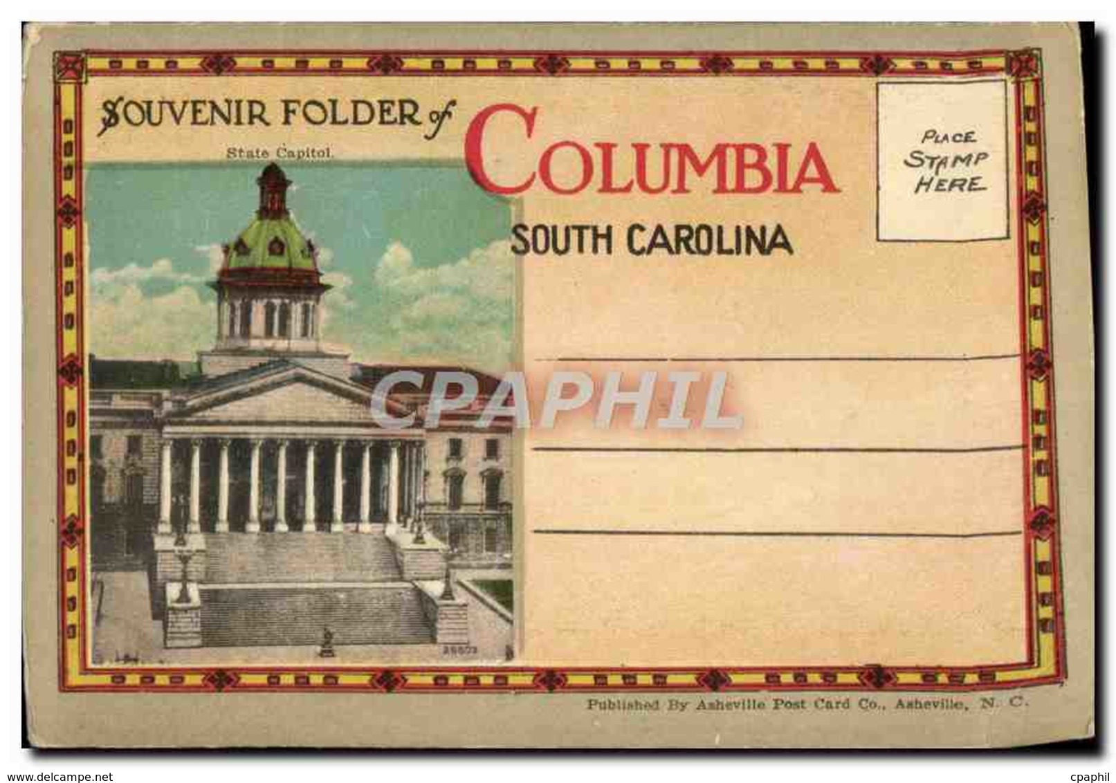 CPA Livret Pour CPA Souvenir Folder Of State Capital Columbia South Carolina - Columbia