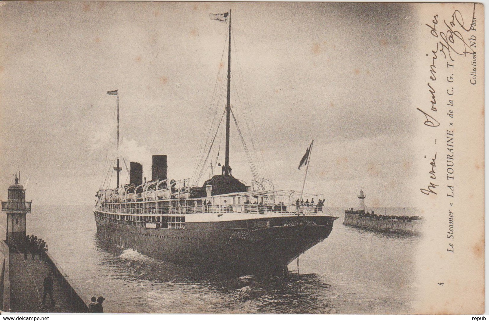 Bateau Steamer ''la Tourraine'' - Port