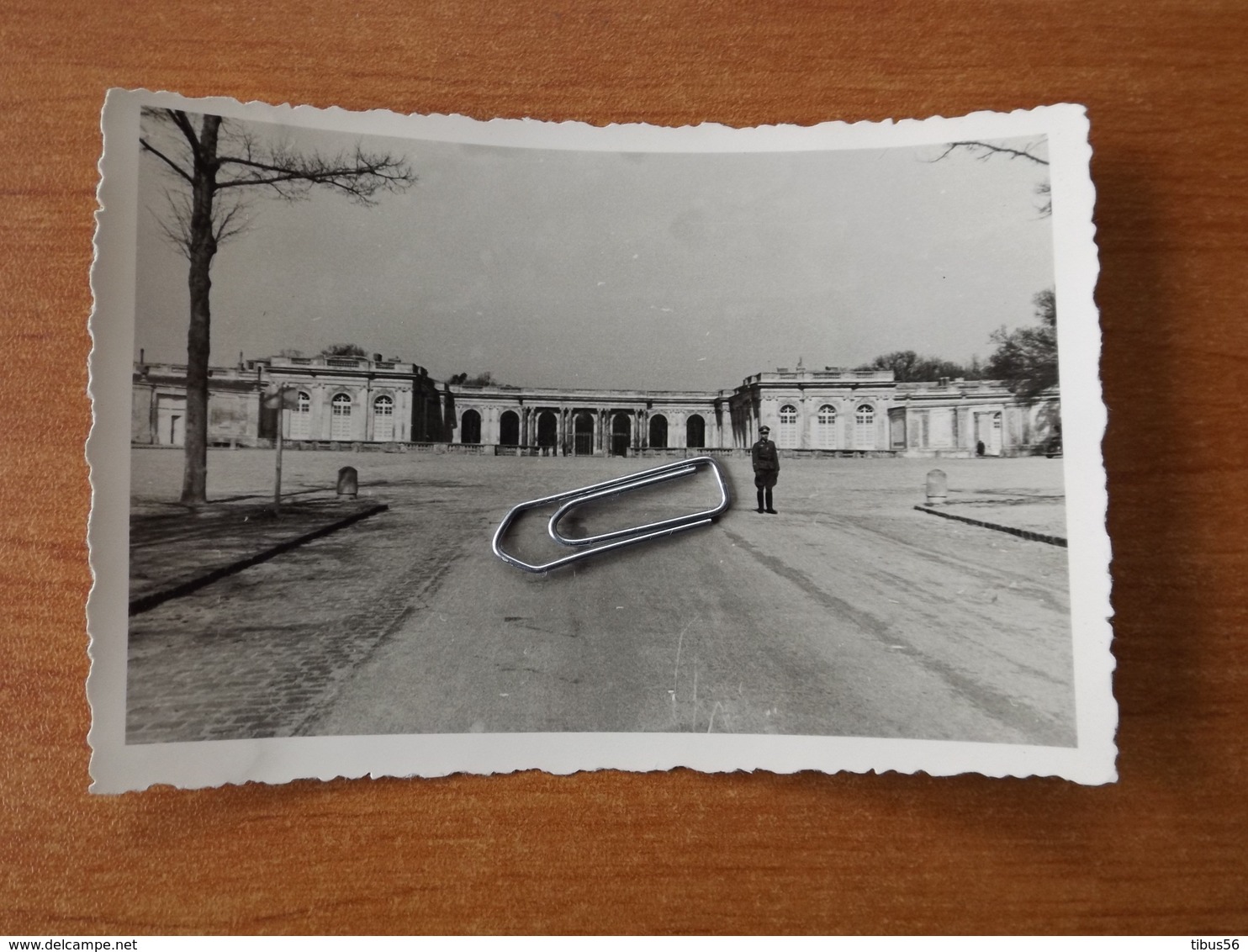 WW2 GUERRE 39 45 VERSAILLES ATTROUPEMENT OFFICIER ALLEMAND DEVANT LE TRIANON ? - Versailles