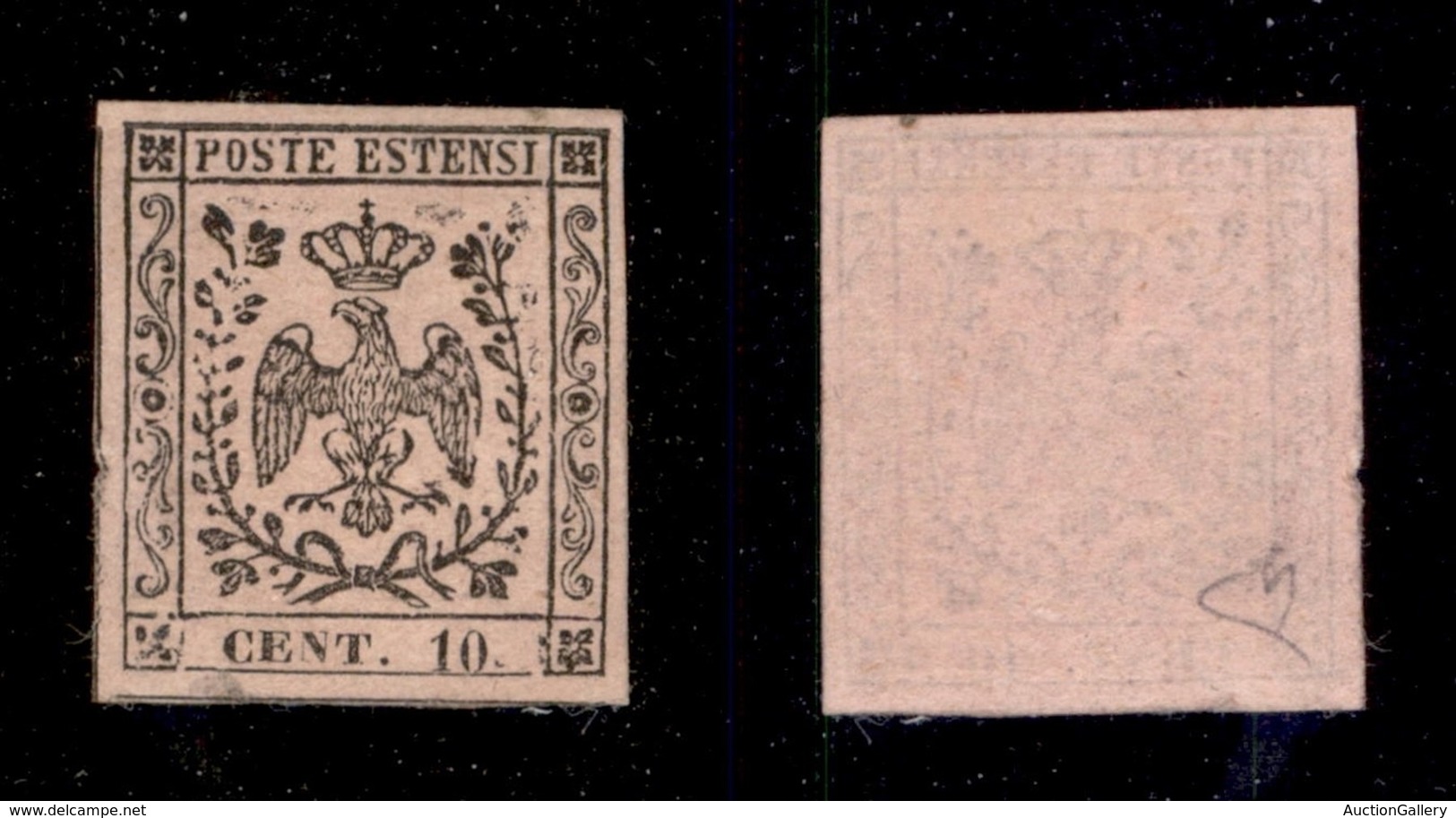 ANTICHI STATI - MODENA - 1852 - 10 Cent (9) - Gomma Originale - Diena - Andere & Zonder Classificatie