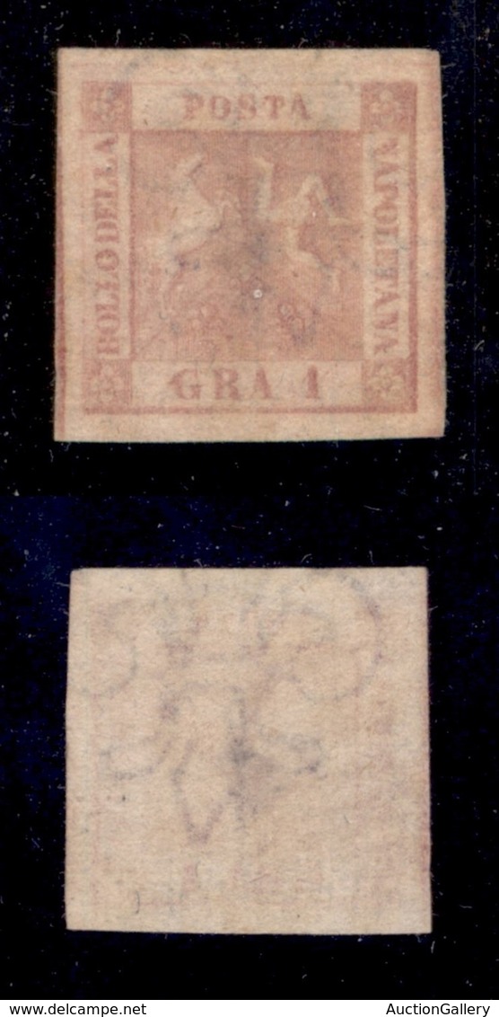 ANTICHI STATI - NAPOLI - 1858 - 1 Grano (4d) - Carta Sottile - Senza Gomma (700 Senza Gomma) - Sonstige & Ohne Zuordnung