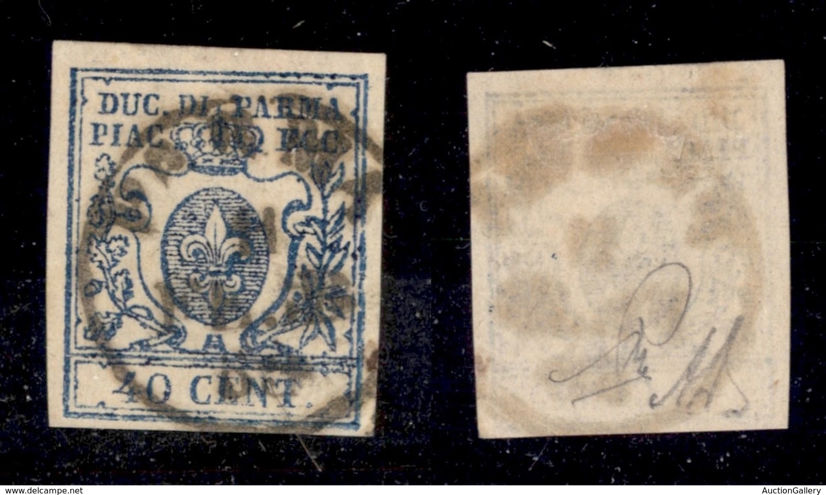 ANTICHI STATI - PARMA - 1857 - 40 Cent (11a) Usato - Diena (1.200) - Otros & Sin Clasificación