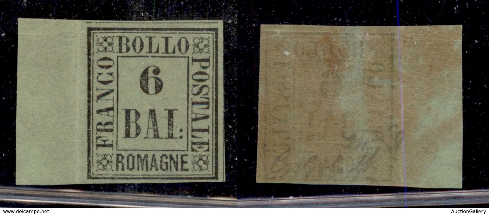 ANTICHI STATI - ROMAGNE - 1859 - 6 Bai (7) Bordo Foglio - Gomma Originale - Other & Unclassified