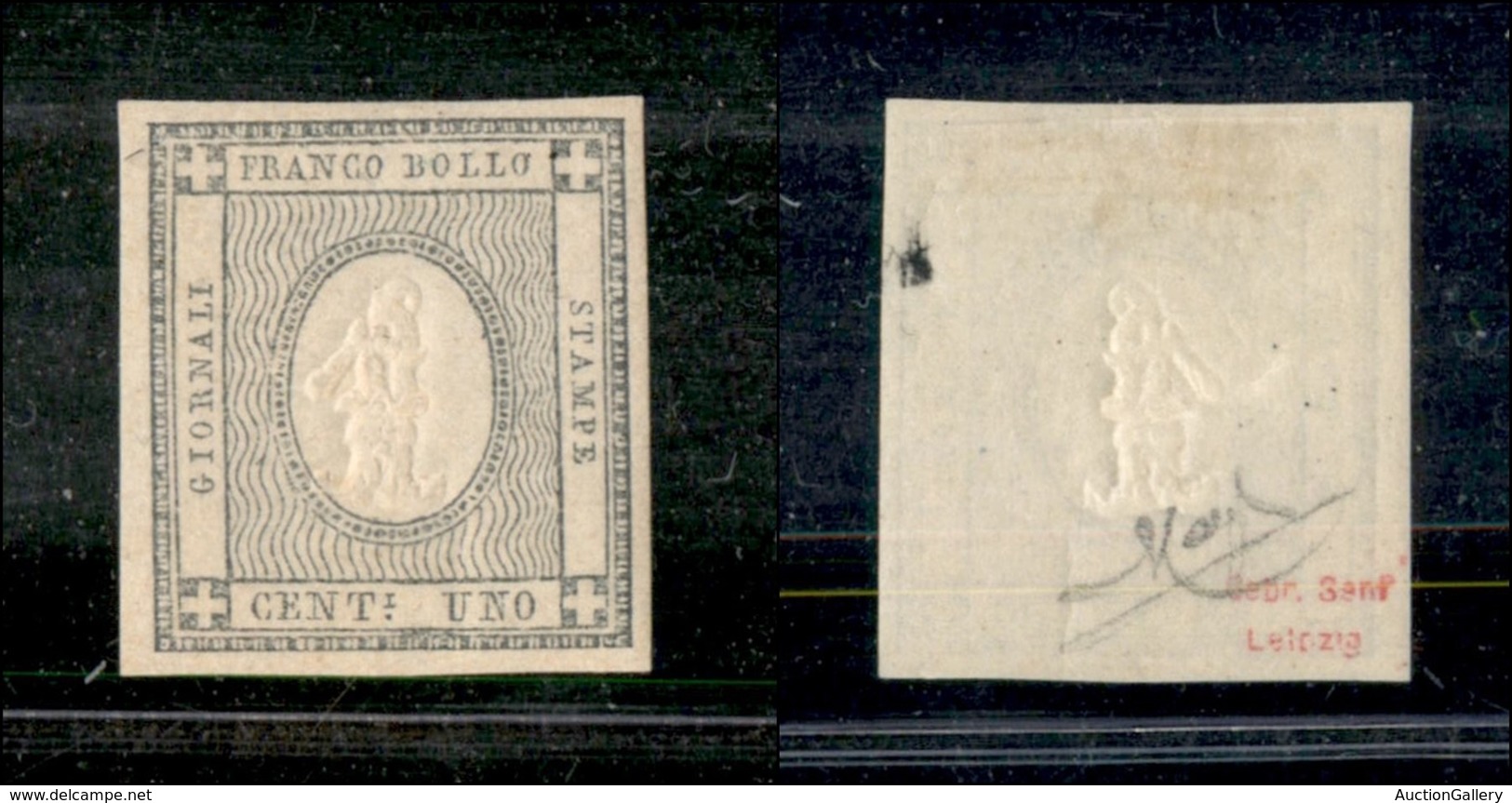 ANTICHI STATI - SARDEGNA - 1861 - 1 Cent (19b-grigio Verdastro) - Gomma Originale - Raybaudi (700) - Sonstige & Ohne Zuordnung