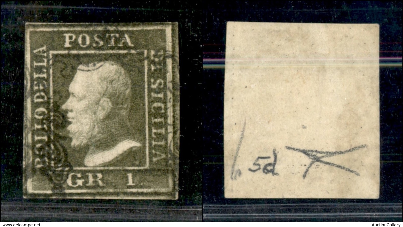 ANTICHI STATI - SICILIA - 1859 - 1 Grano (5d) Usato - Bottacchi - Altri & Non Classificati