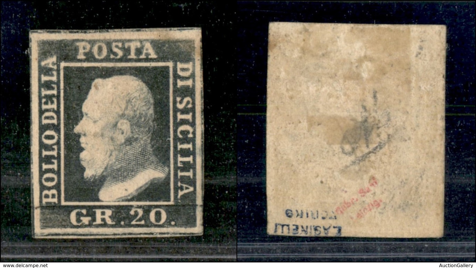 ANTICHI STATI - SICILIA - 1859 - 20 Grana (13c) - Gomma Originale - Punti Chiari - Asinelli - Other & Unclassified