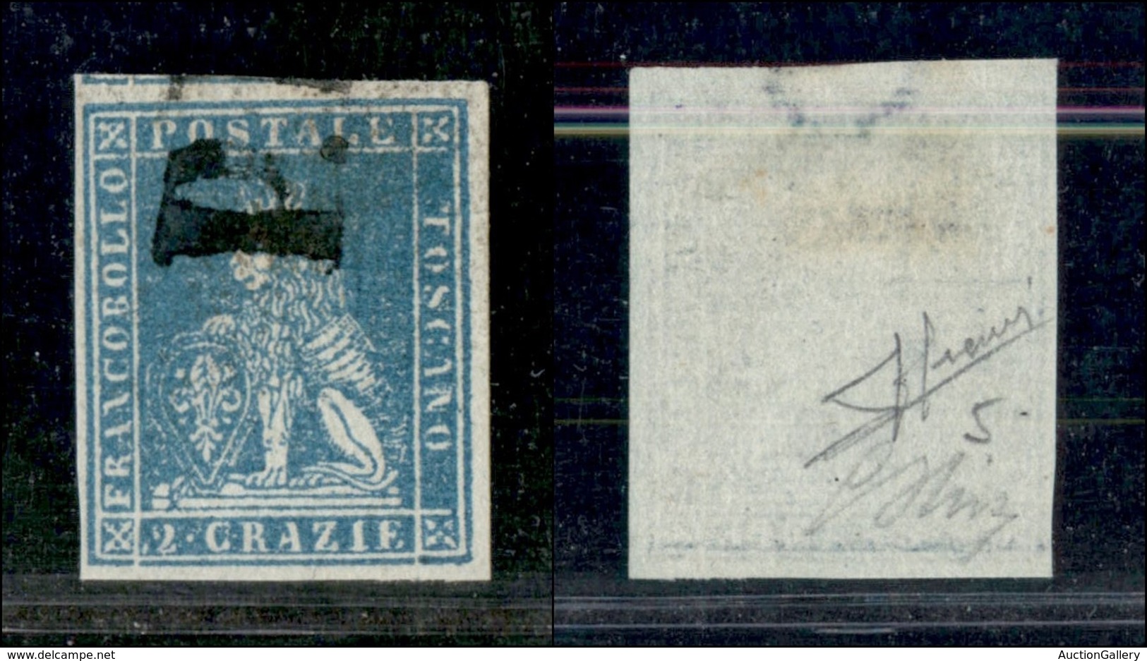 ANTICHI STATI - TOSCANA - 1851 - 2 Crazie (5) Usato - Oliva + Sorani - Sonstige & Ohne Zuordnung