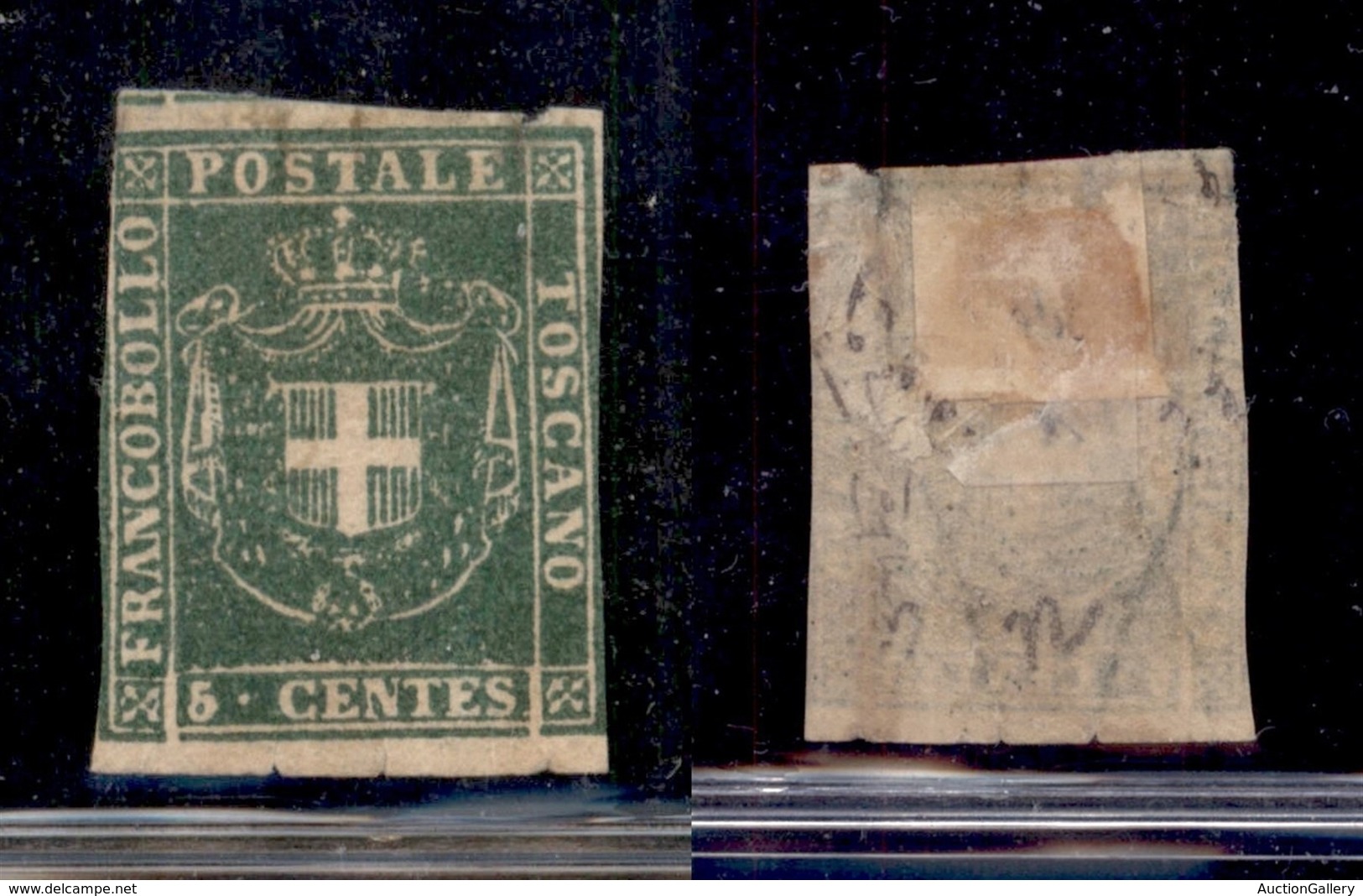 ANTICHI STATI - TOSCANA - 1860 - 5 Cent (18) Nuovo Con Gomma Originale - Corto In Verticale - Piccoli Strappi - Raro - C - Other & Unclassified