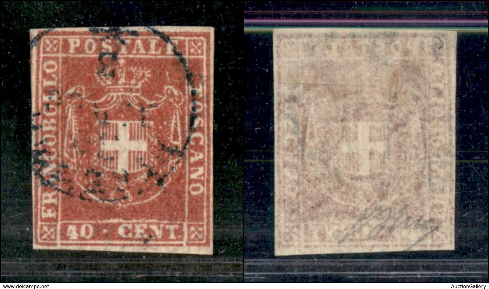 ANTICHI STATI - TOSCANA - 1860 - 40 Cent (21) Usato A Firenze - Oliva - Andere & Zonder Classificatie