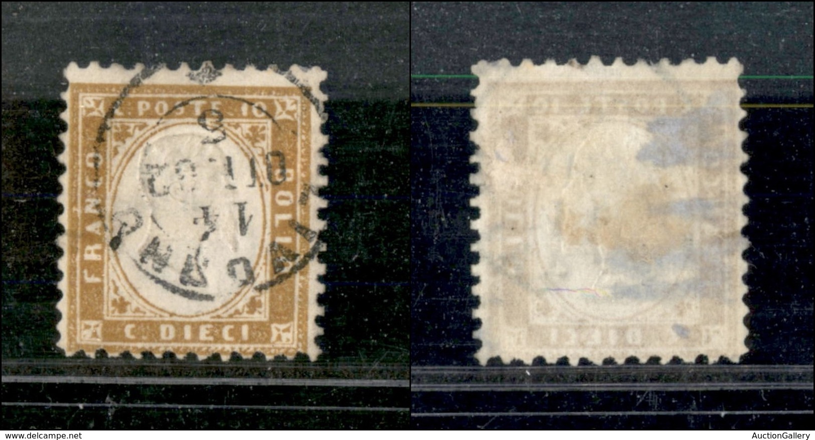 REGNO D'ITALIA - 1862 - 10 Cent (1) Usato A Livorno Il 14.10.62 (700) - Sonstige & Ohne Zuordnung