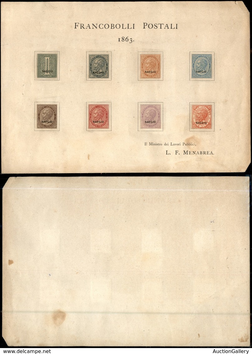 REGNO D'ITALIA - 1863 - Foglietto Menabrea Con Gli 8 Valori De La Rue - Other & Unclassified