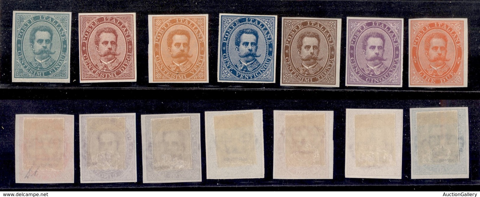 REGNO D'ITALIA - 1879 - Prove D’Archivio - Umberto (P37/P43) - Serie Completa - Gomma Originale - Diena (2.720) - Other & Unclassified