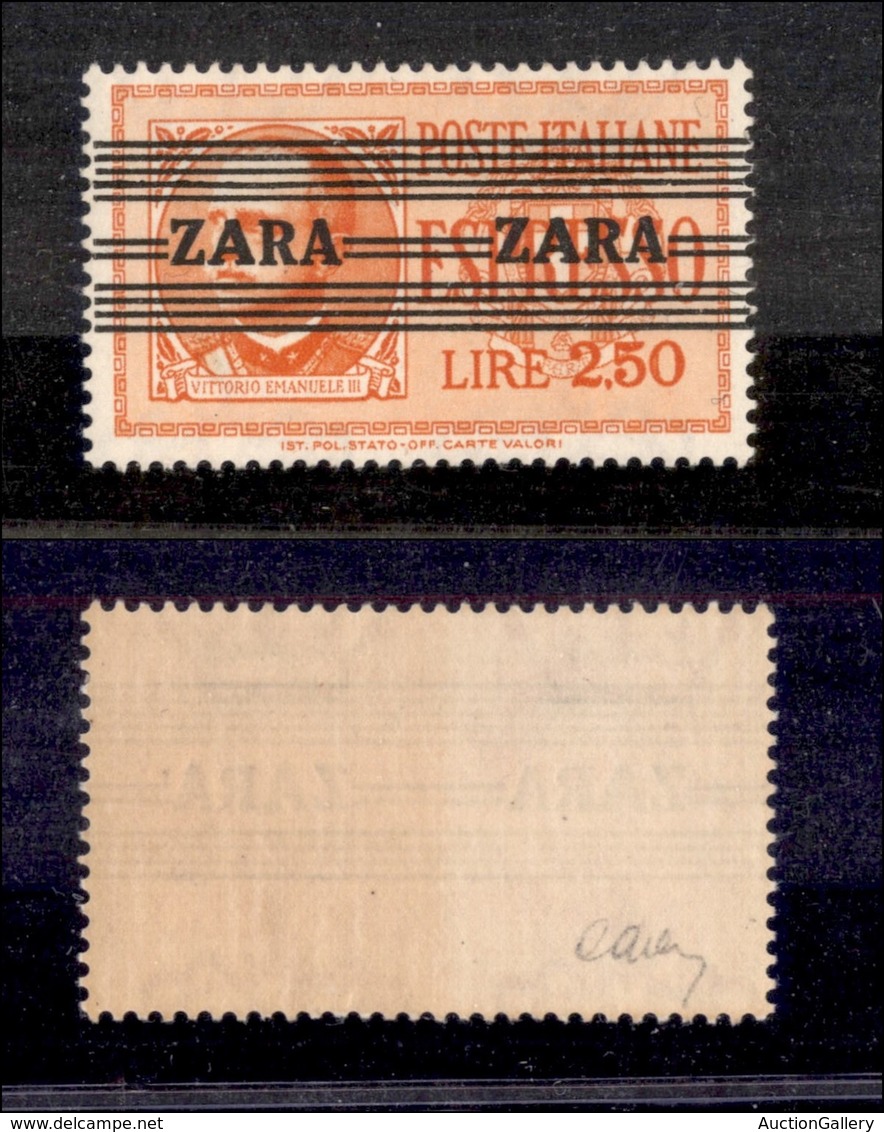 OCCUPAZIONI - ZARA - 1943 - Espressi - 2,50 Lire (4-terzo Tipo) - Gomma Integra - Cert. AG (3.750) - Sonstige & Ohne Zuordnung