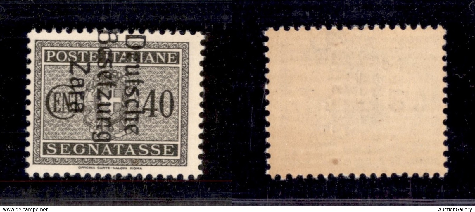 OCCUPAZIONI - ZARA - 1943 - Segnatasse - 40 Cent (6b) - Soprastampa Spostata A Sinistra - Gomma Integra (450) - Other & Unclassified