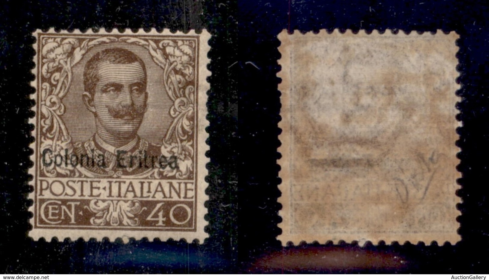 COLONIE ITALIANE - ERITREA - 1903 - 40 Cent Floreale (25) - Gomma Originale (600) - Autres & Non Classés