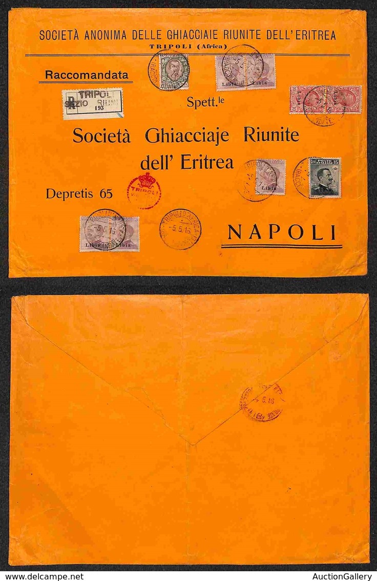 COLONIE ITALIANE - LIBIA - 50 Cent (9-singolo + Due Coppie) + Complementari (4 Coppia + 5) + Regno (77) - Raccomandata D - Other & Unclassified