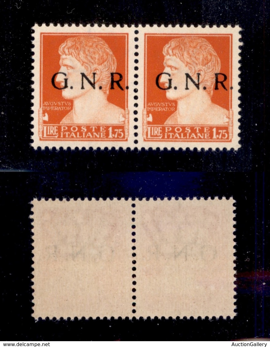 REPUBBLICA SOCIALE - GNR VERONA - 1944 - 1,75 Lire (481iab) Con Punto Piccolo Dopo G In Coppia Col Normale - Gomma Integ - Autres & Non Classés
