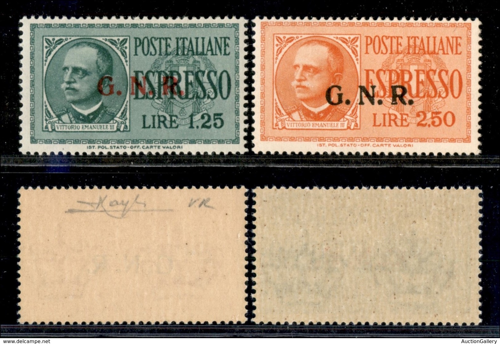 REPUBBLICA SOCIALE - GNR VERONA - 1944 - Espressi (19/20 - Serie Completa - Gomma Integra - Raybaudi (750) - Other & Unclassified