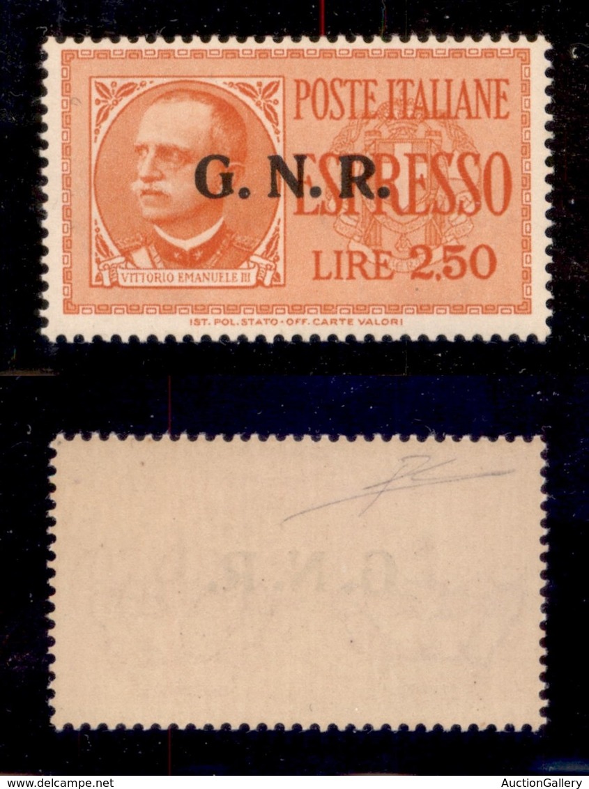 REPUBBLICA SOCIALE - GNR VERONA - 1944 - GNR Verona - Espressi - 2,50 Lire (20) - Gomma Integra (700) - Altri & Non Classificati