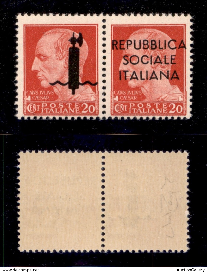 REPUBBLICA SOCIALE - SAGGI - 1944 - Genova - 20 Cent (P5) - Gomma Integra - Cert. Raybaudi (800) - Altri & Non Classificati