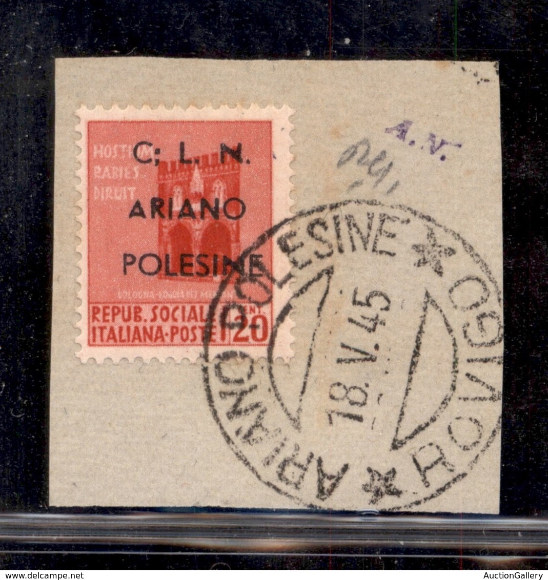 CLN - LOCALI - ARIANO POLESINE - 1945 - 20 Cent (Errani 31l) Usato Su Frammento - ; Dopo C - Sonstige & Ohne Zuordnung