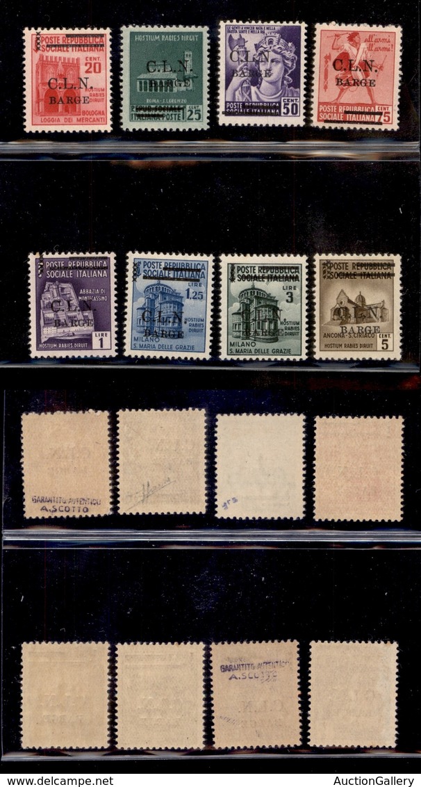 CLN - LOCALI - BARGE - 1945 - Monumenti Distrutti (1/8) - Serie Completa - Gomma Integra (2.250) - Sonstige & Ohne Zuordnung