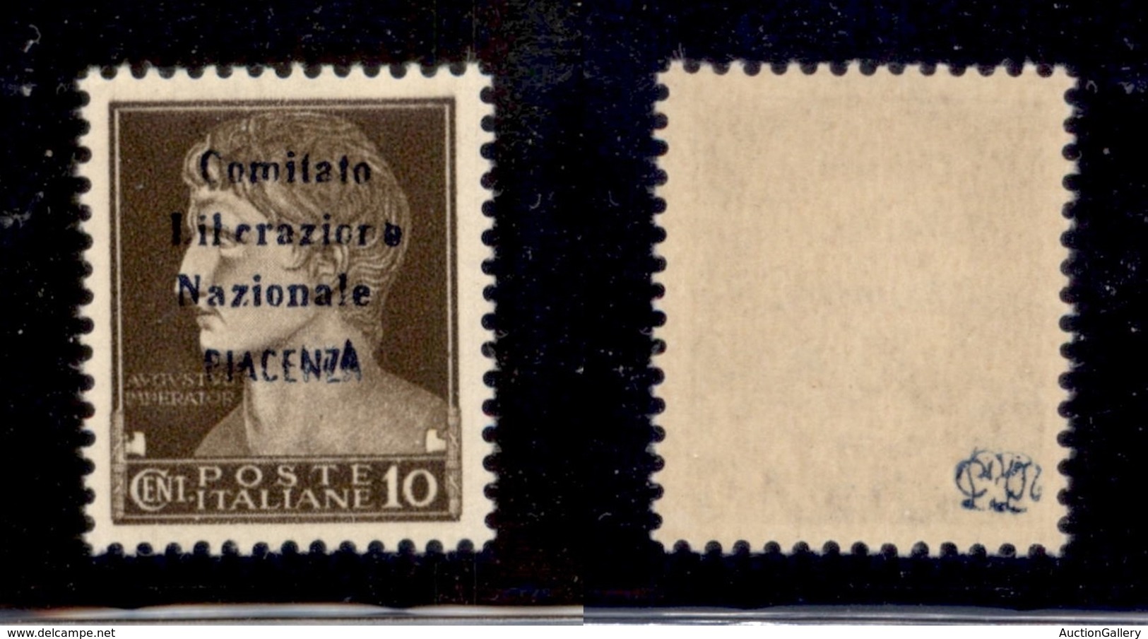 CLN - LOCALI - PIACENZA - 1945 - 10 Cent Imperiale (Errani 40) - Gomma Integra - Raro - Cert. AG - Autres & Non Classés