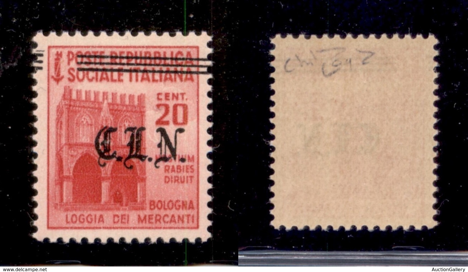 CLN - LOCALI - TORINO - 1945 - 20 Cent (Errani 4b) Soprastampa Obliqua (a Cavallo) - Gomma Integra - Raybaudi - Sonstige & Ohne Zuordnung