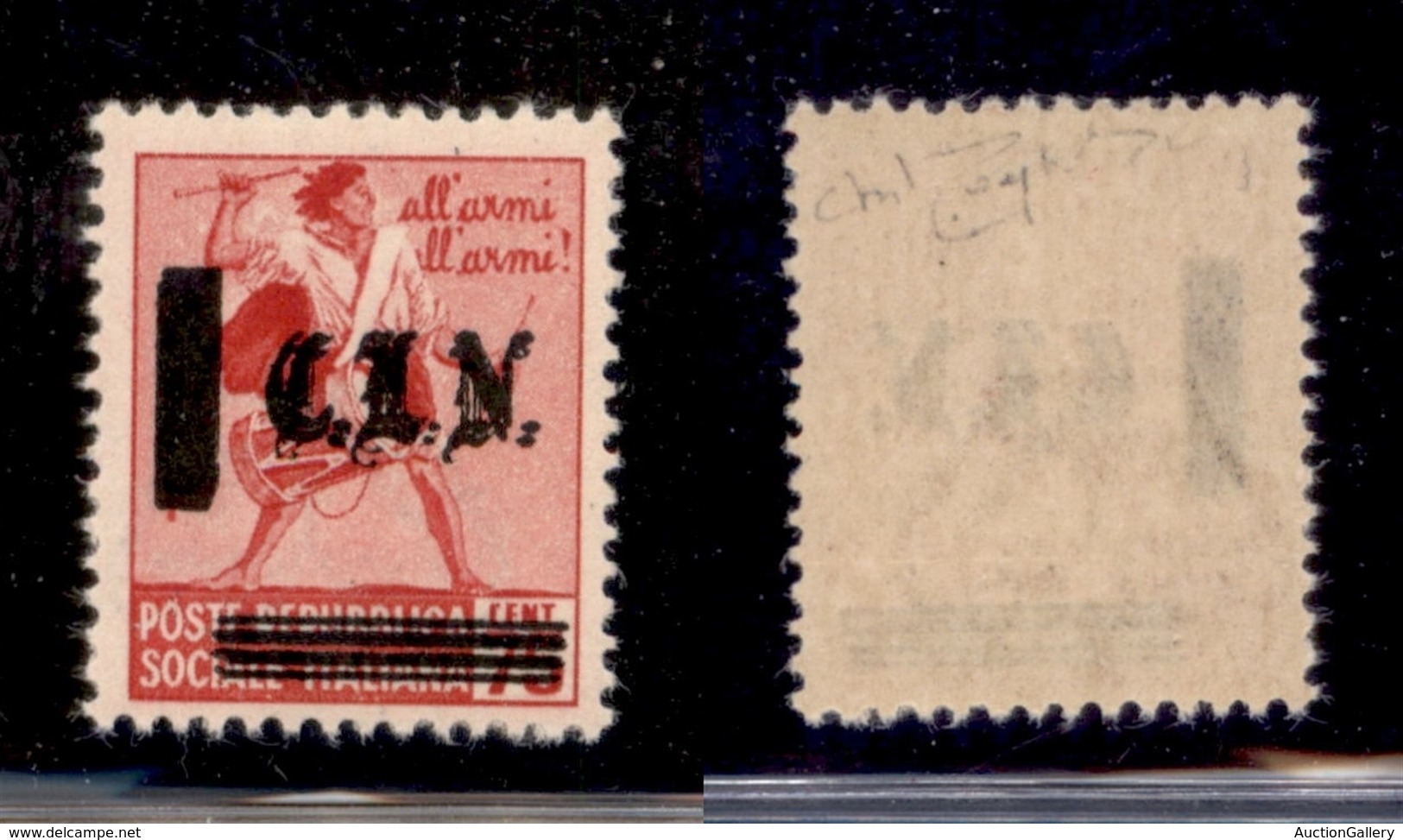 CLN - LOCALI - TORINO - 1945 - 75 Cent (Errani 10a) Con Doppia Soprastampa - Gomma Integra - Non Catalogato - Raybaudi + - Other & Unclassified