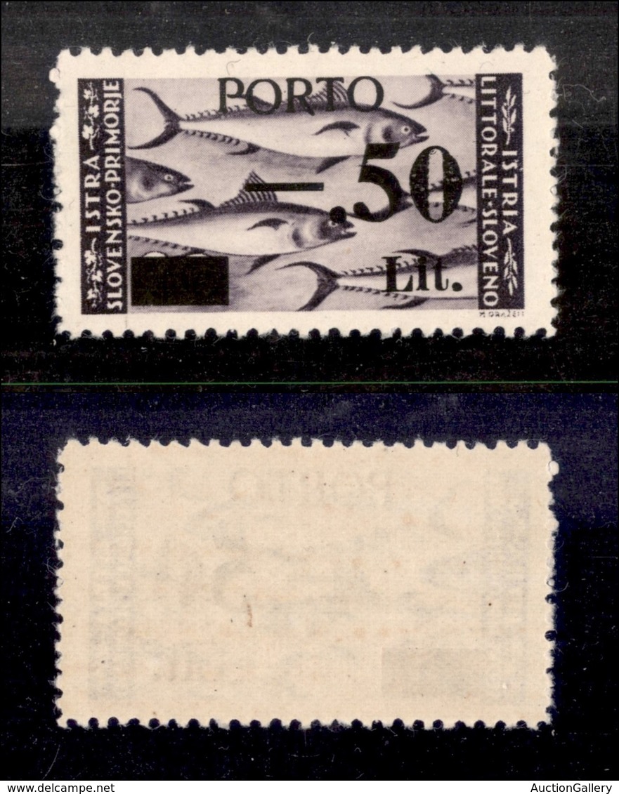 TRIESTE - LITORALE SLOVENO - 1946 - Segnatasse - 50 Lire Su 20 (6A) - Gomma Integra - Cert. AG (750) - Sonstige & Ohne Zuordnung