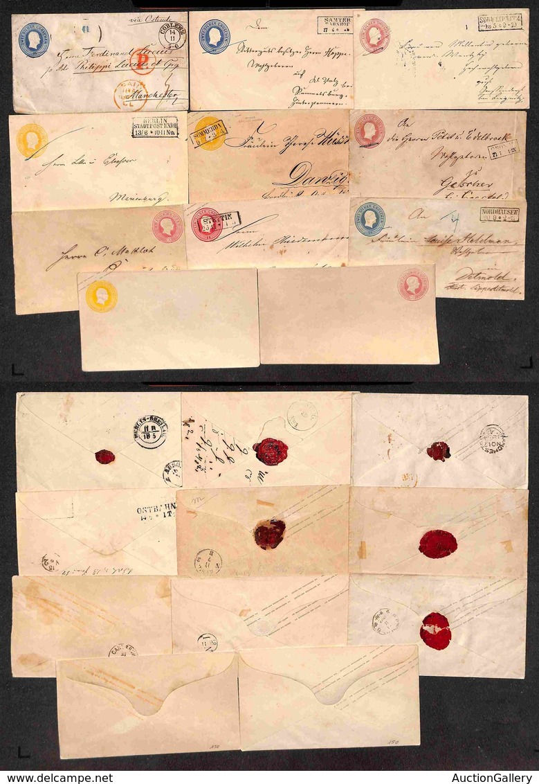 EUROPA - PRUSSIA - 1854/1857 - 11 Interi Postali (2 Nuovi) Del Periodo - Da Esaminare - Autres & Non Classés